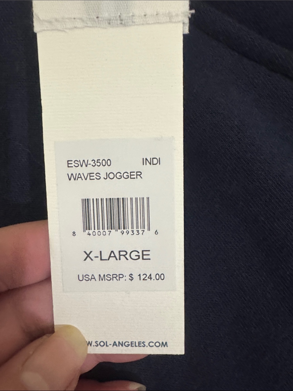 Sol Angeles/Jogger Sweatpants with White Stripe Detail on bottom left leg/tags! - Picture 5 of 12